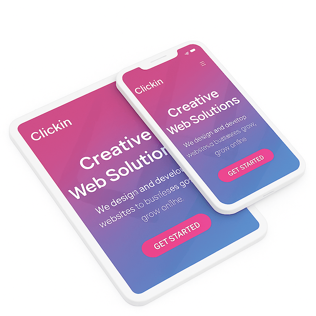 Creative web design solutions by Clickin – professional web design agency in India